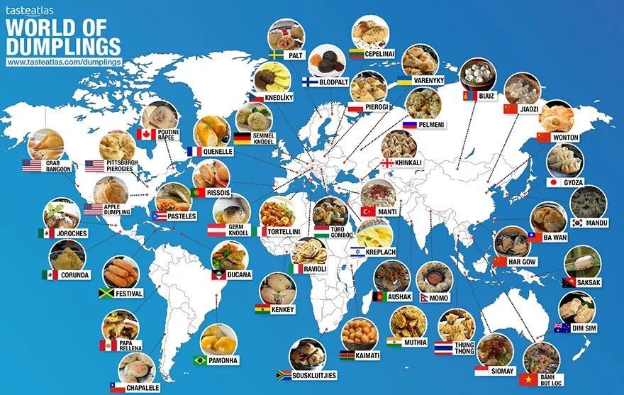 有人列出了一份详细得可怕的食物地图,然而中国只占这么点?绝对不服啊啊啊啊!